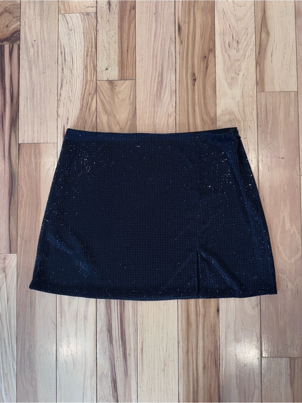 Mango Black Sequin Mini Skirt